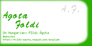 agota foldi business card